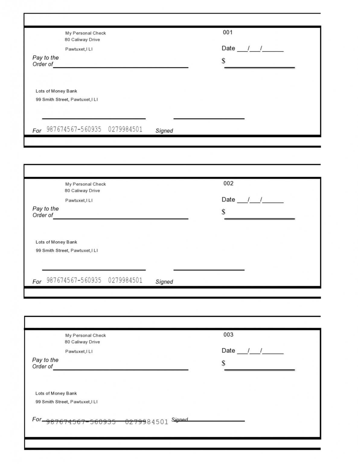 Blank Check Templates For Microsoft Word - Business Template Inspiration