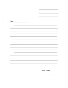 Blank Letter Writing Template For Kids - Business Template Inspiration