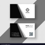 Elegant Black And White Business Card Template Vector Image throughout Black And White Business Cards Templates Free