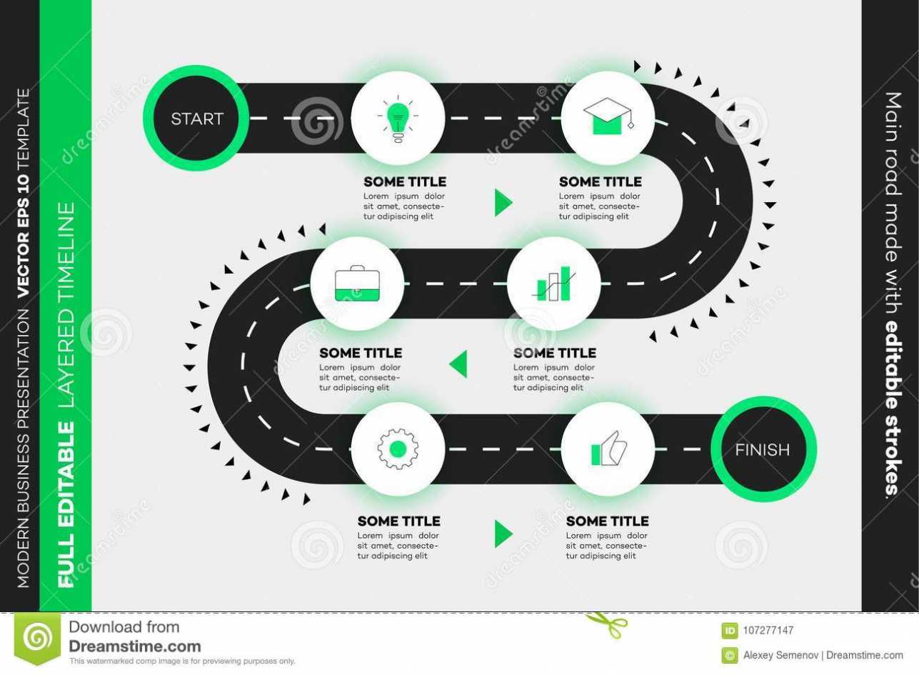 Blank Road Map Template Business Template Inspiration 0124