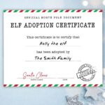 Official Elf Adoption Certificate - Free Elf On The Shelf pertaining to Blank Adoption Certificate Template
